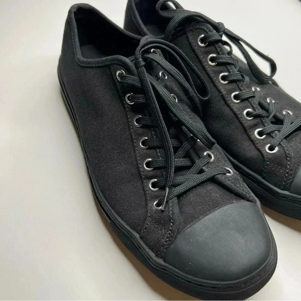 Nothing New Sneakers Classic Low Top Shoe Black Canvas Womens 9 - Picture 3 of 7